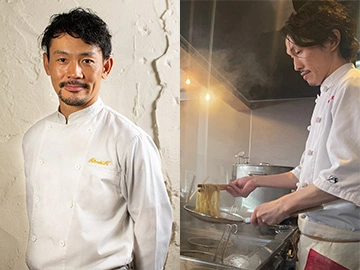 Japanese Ramen Noodle Lab Q×青森中華そばオールウェイズ 店主 左:Japanese Ramen Noodle Lab Q　平岡 寛視 店主 右:青森中華そばオールウェイズ　里村 慶人 店主