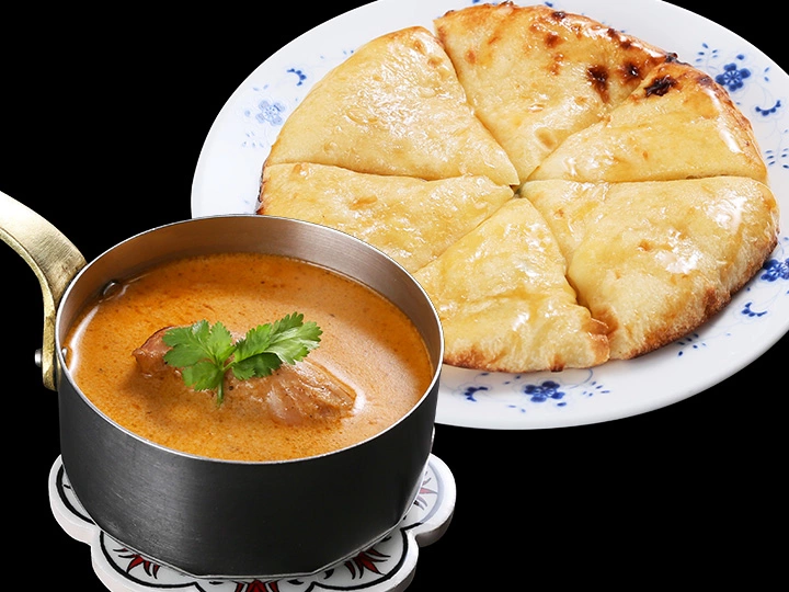 印度料理シタール バターチキンカレー (チーズナン・黒はちみつ付)