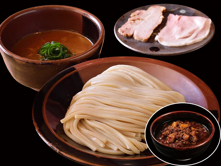 中華蕎麦とみ田×元祖スタミナ満点らーめんすず鬼 つけめん本店仕様（魔改造極悪背脂ミンチ付き）