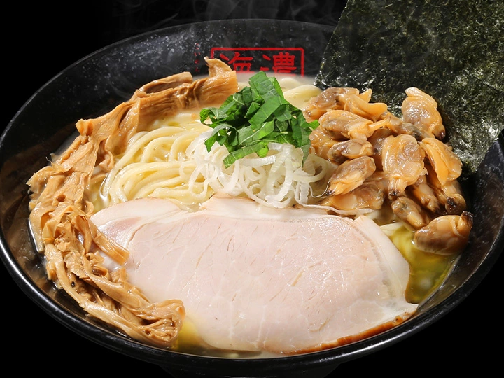 濃麺海月 アサリ鶏濃麺（塩）